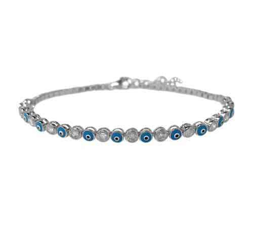 Evil Eye Cubic Zirconia Tennis Bracelet