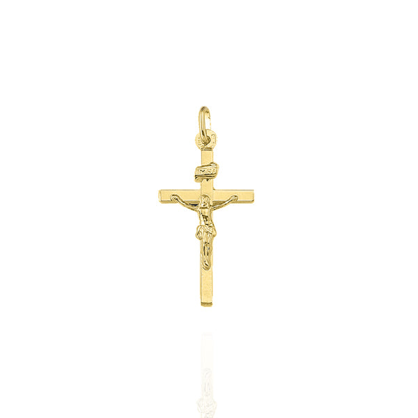 INRI Cross Small Solid Gold – A&A Jewels Co.