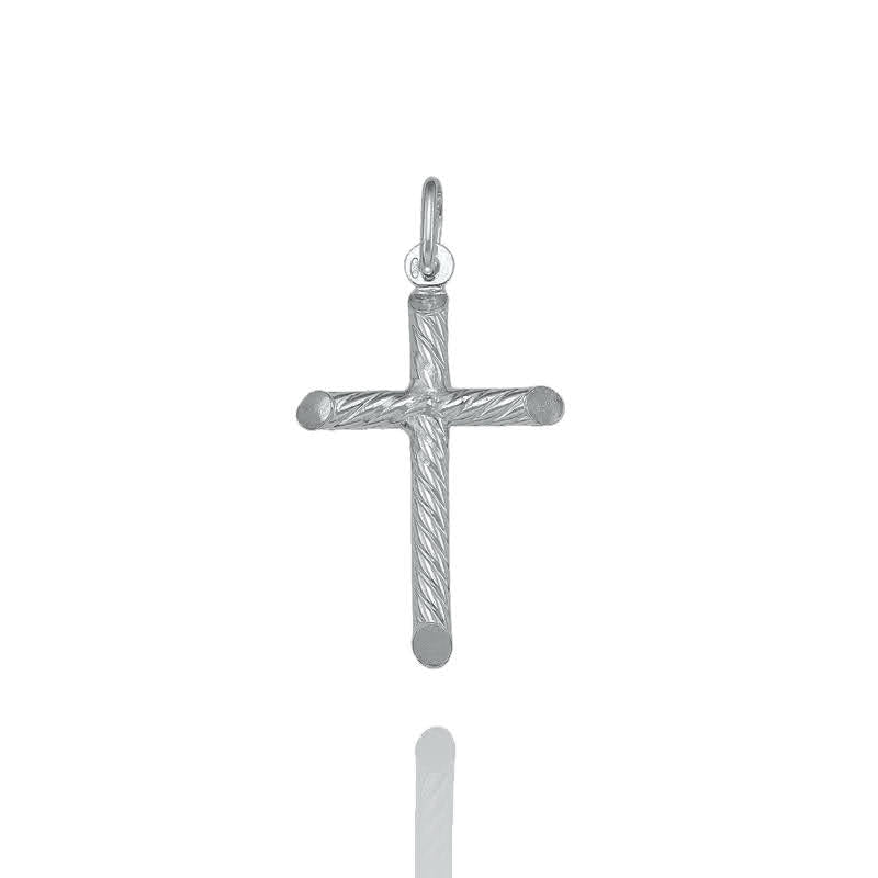 Textured Sterling Silver Cross