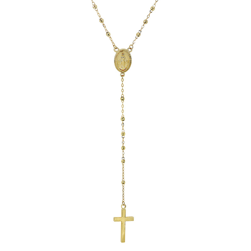 10kt solid gold rosary necklace