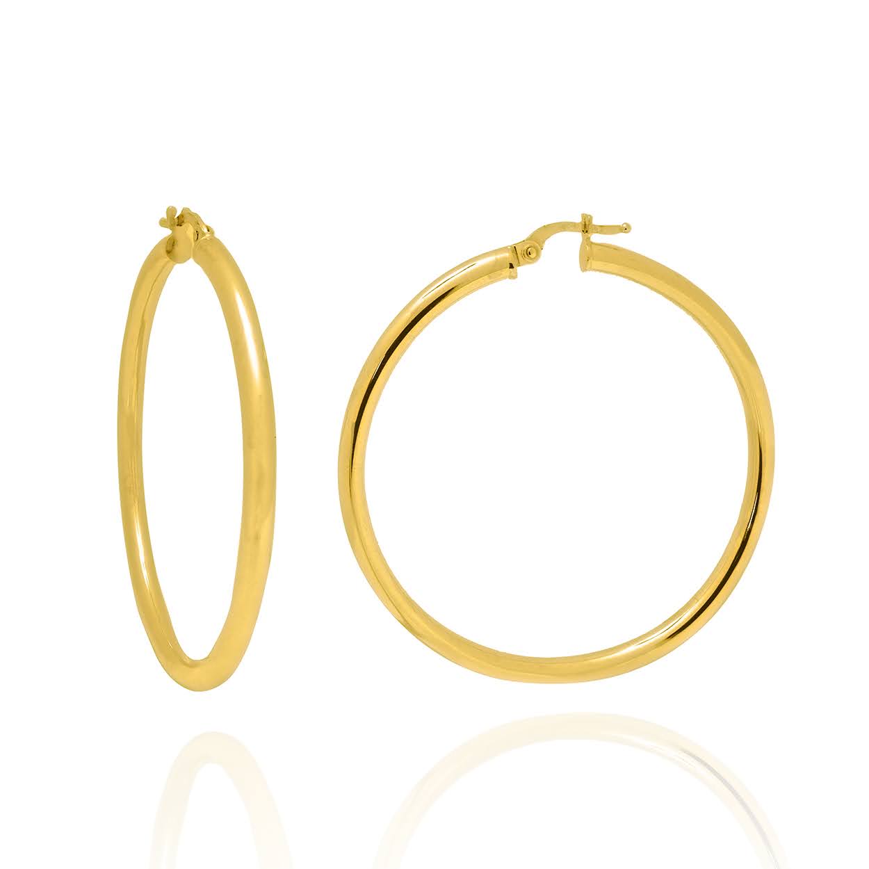 Oversized Large 10kt Gold Hoops