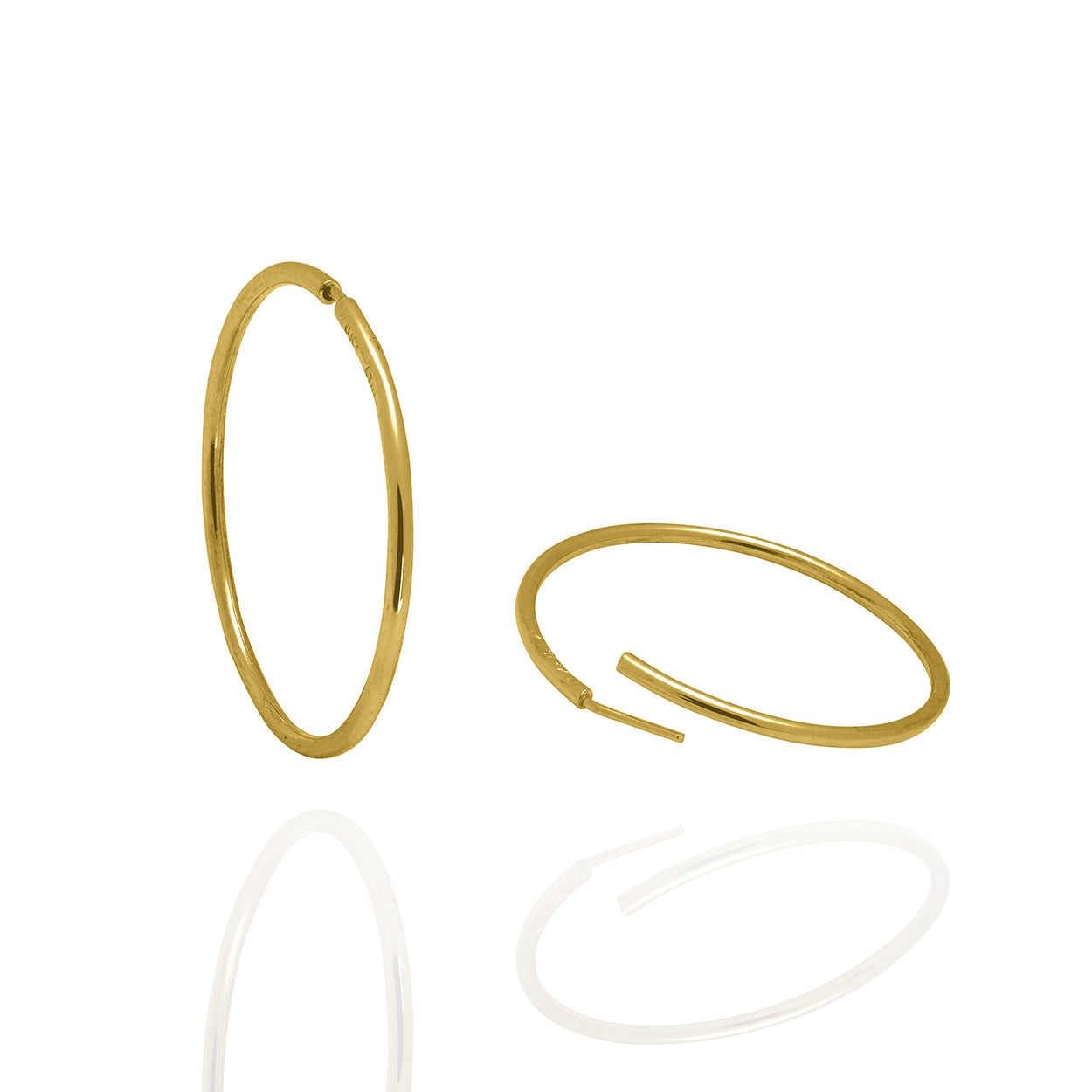 Large Sleepers 1mm Tube Solid Gold Yellow
