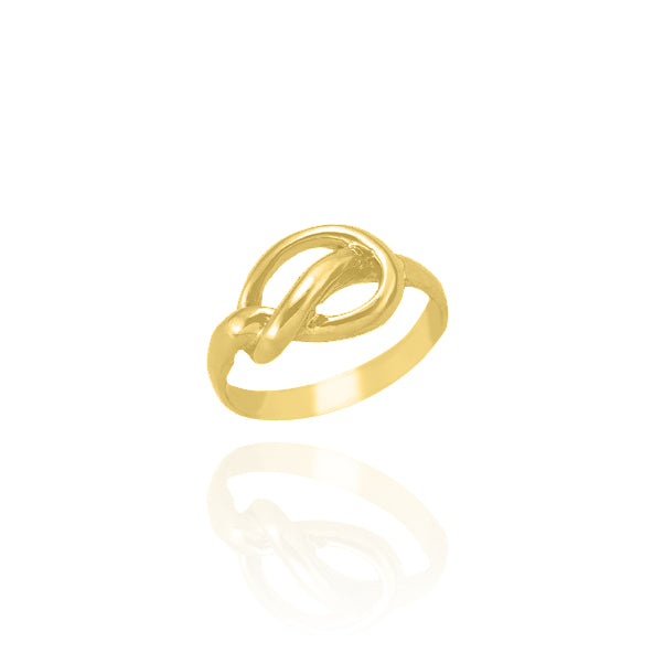 Solid Yellow Gold Knotted Ring