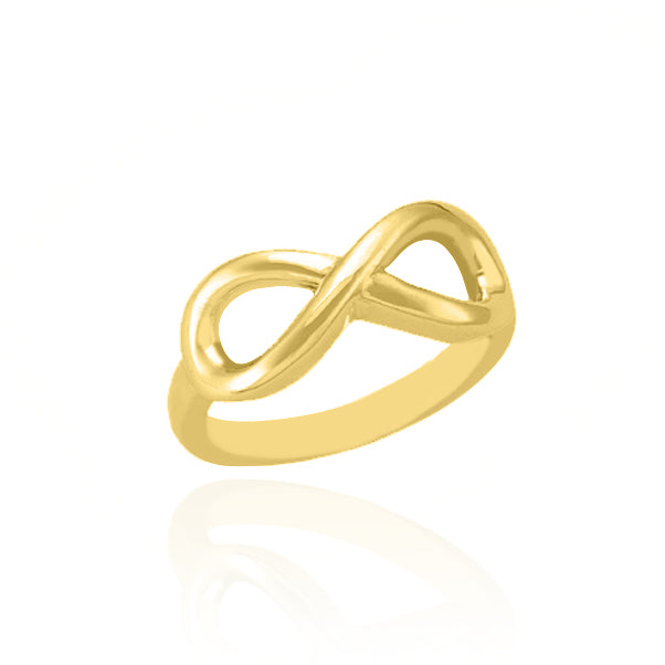 10KT Solid Yellow Gold Infinity Ring