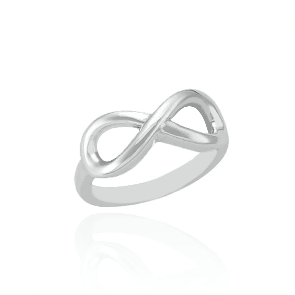 10KT Solid White Gold Infinity Ring