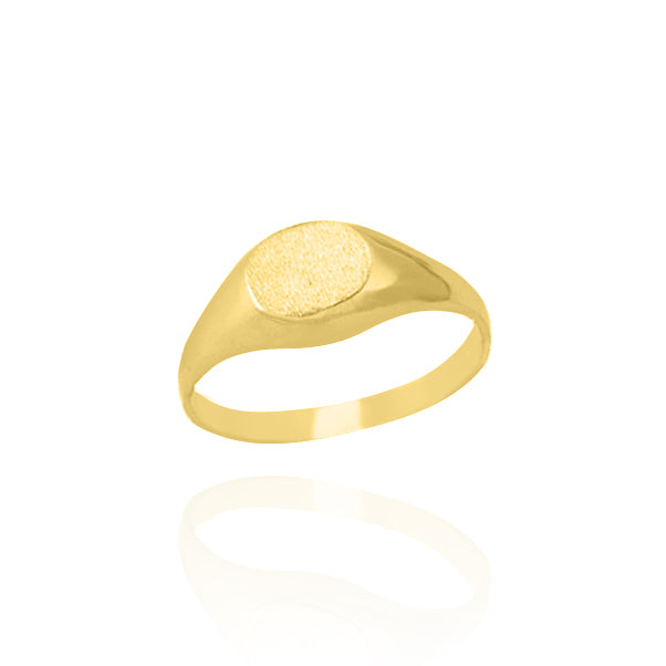 Solid 10KT Yellow Gold Baby Signet Ring