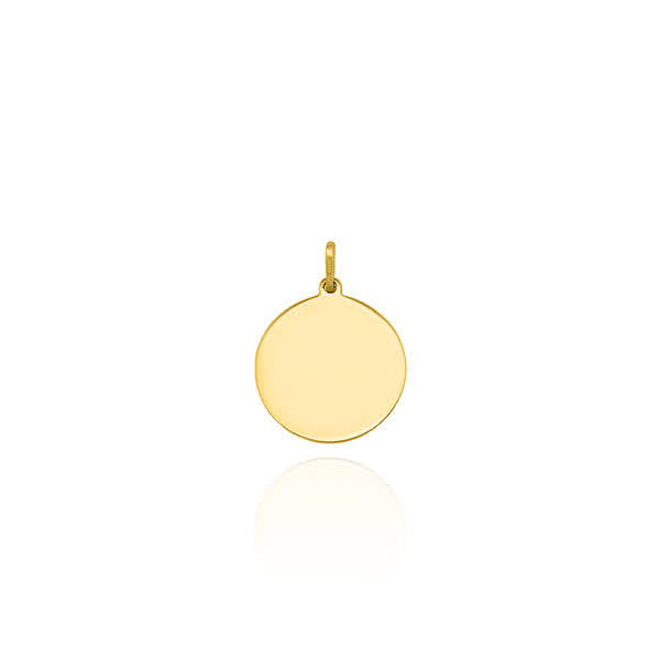 Solid Gold Tag Pendant