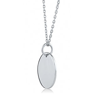 Sterling Silver plated Disk Necklace 1