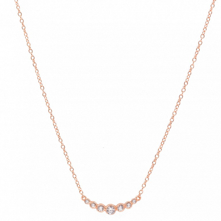 18kt Rose Gold Plated Winged Necklace set with Cubic Zirconia