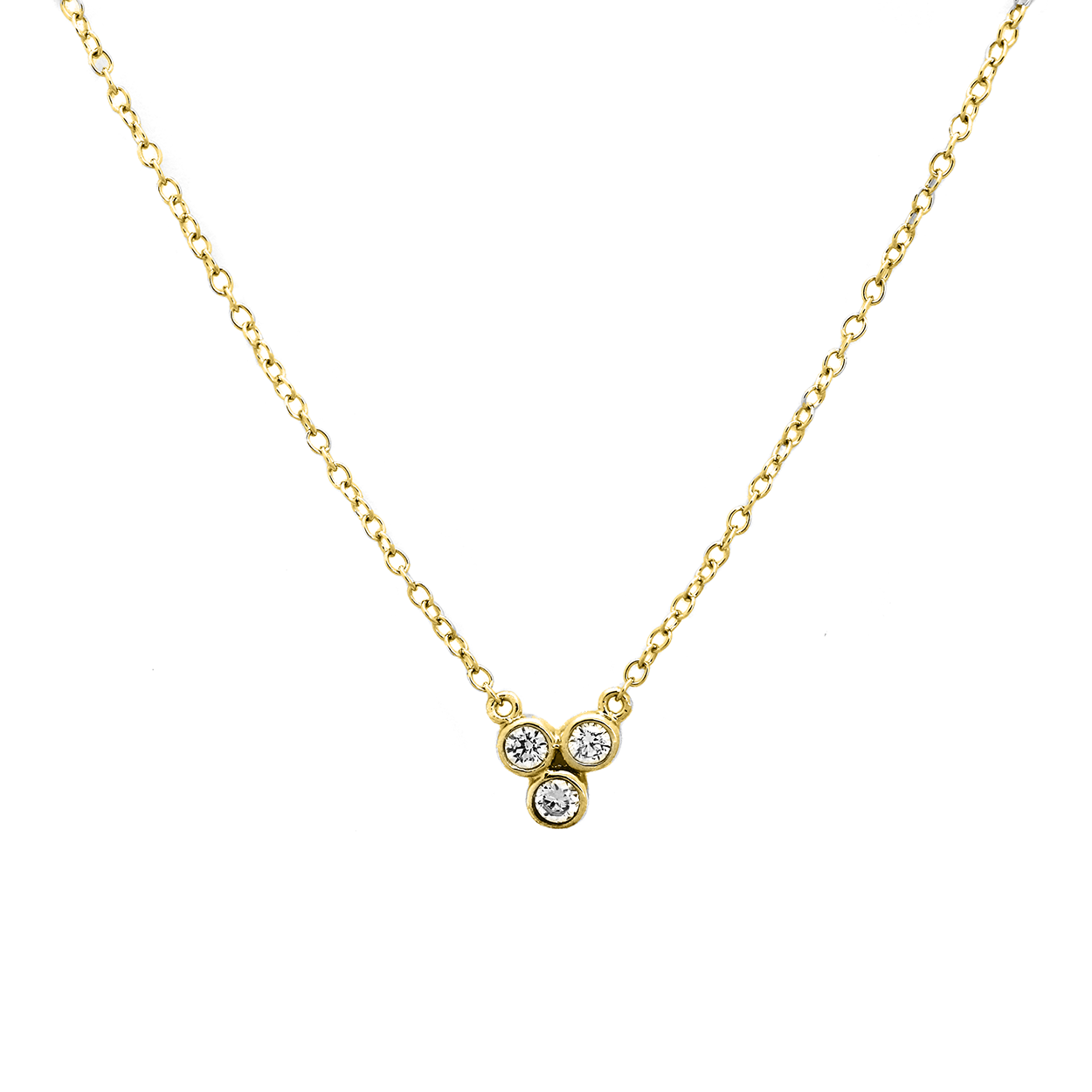 18kt Yellow Gold Plated Trifecta Necklace