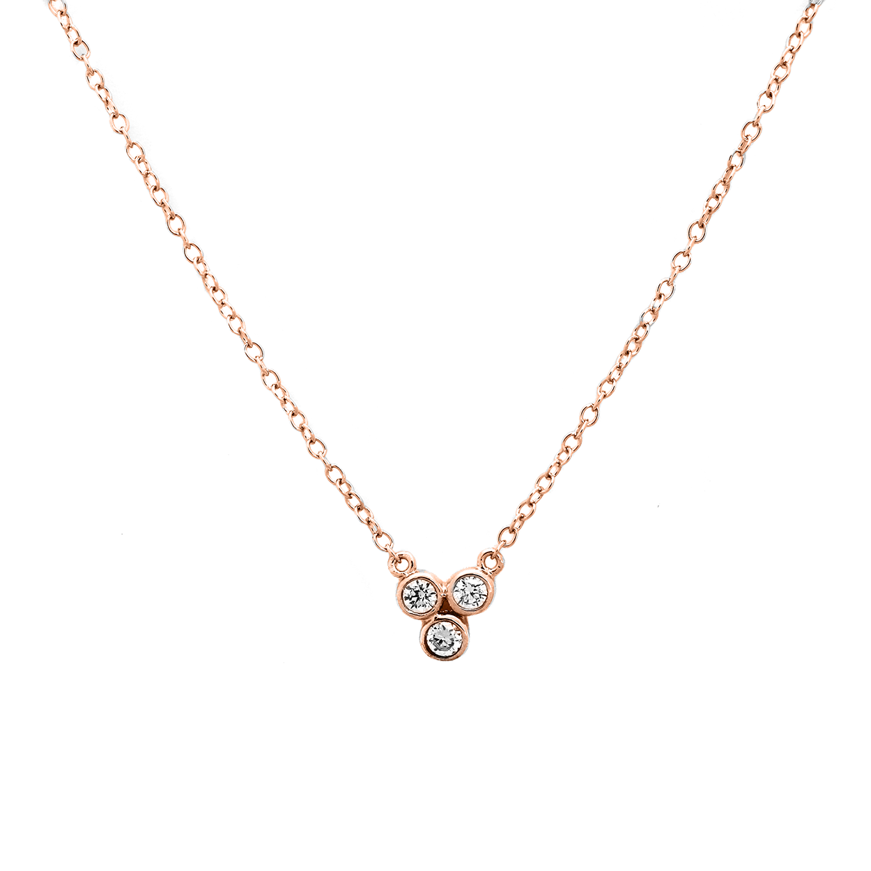 18kt Rose Gold Plated Trifecta Necklace