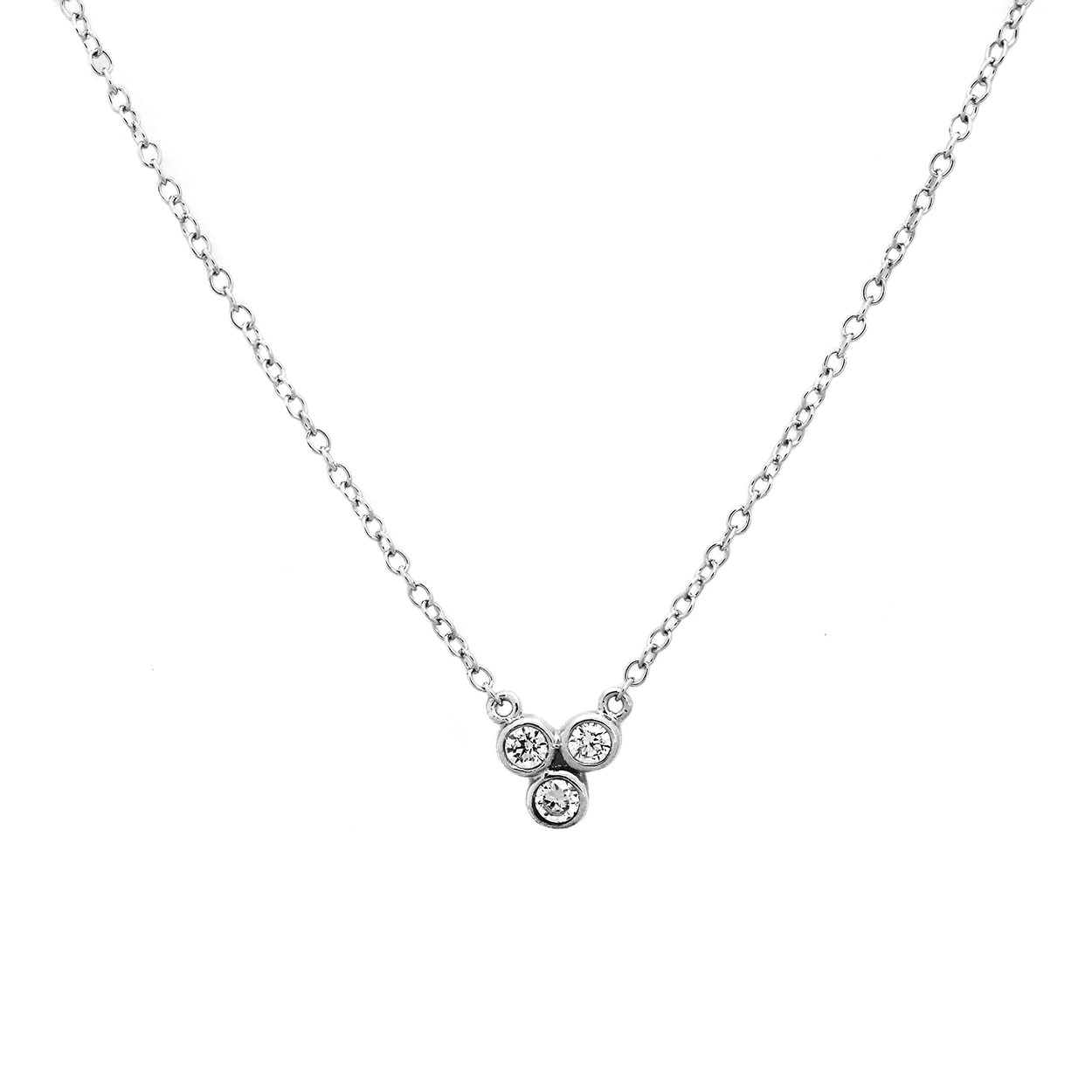 Sterling Silver Trifecta Necklace