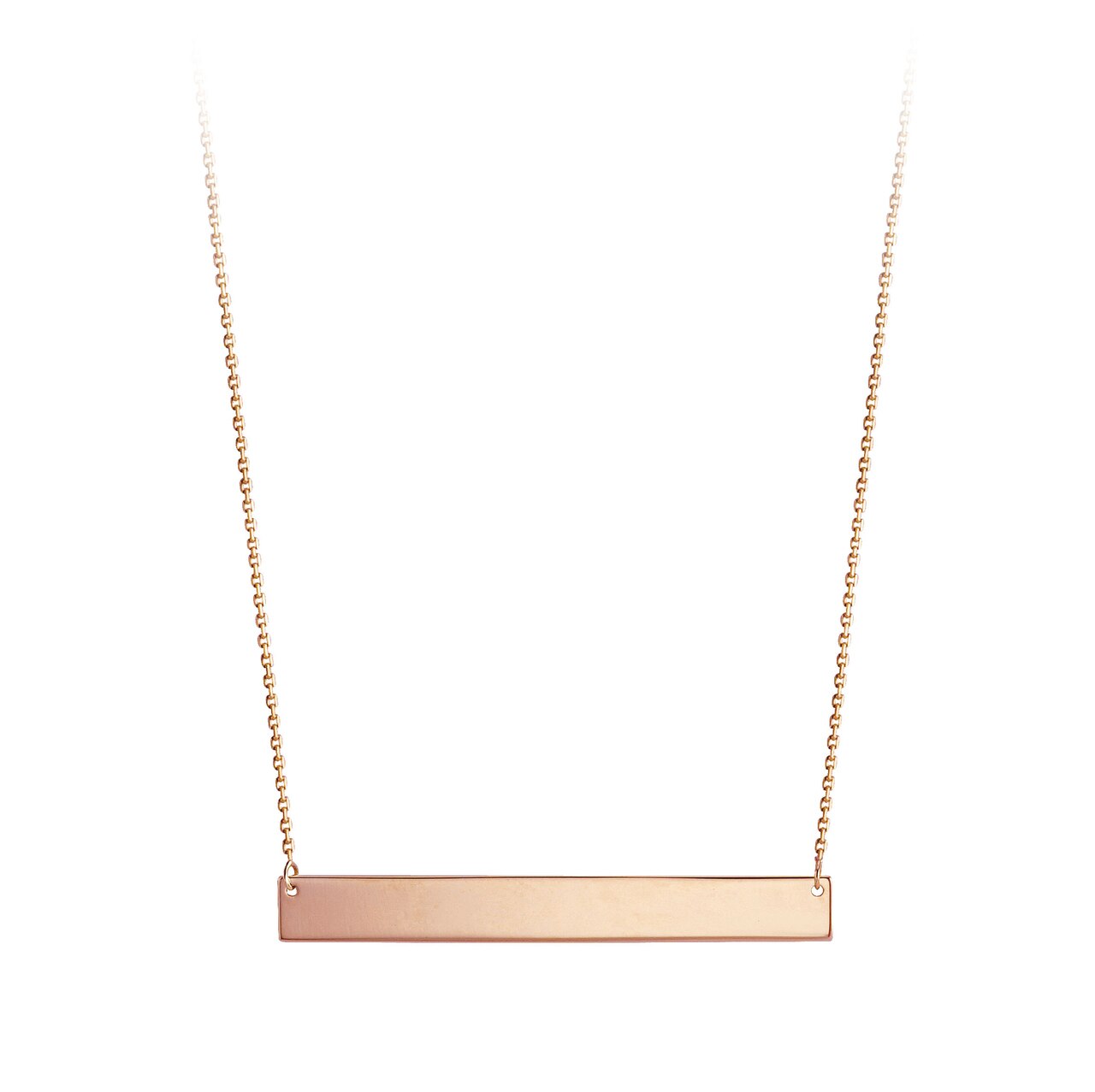 10kt Rose Gold Bar Necklace