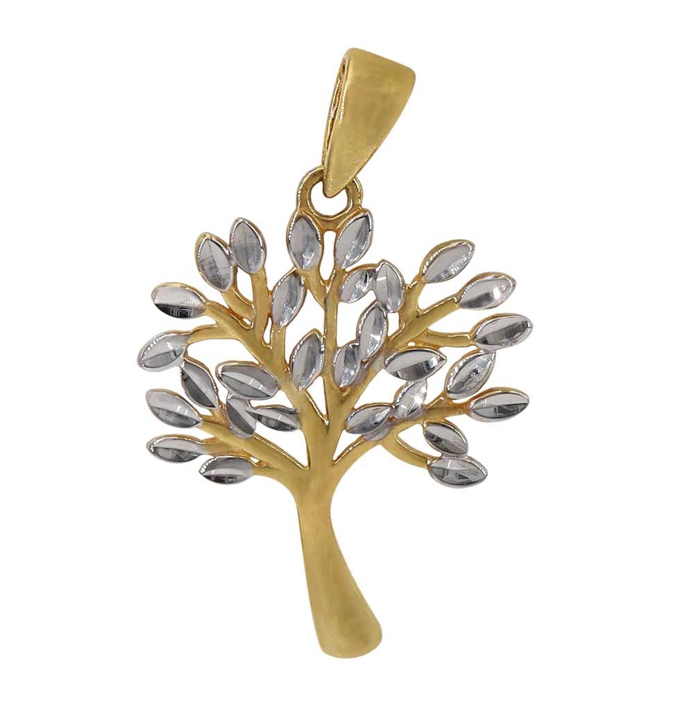 10kt Yellow Gold Tree of life pendant