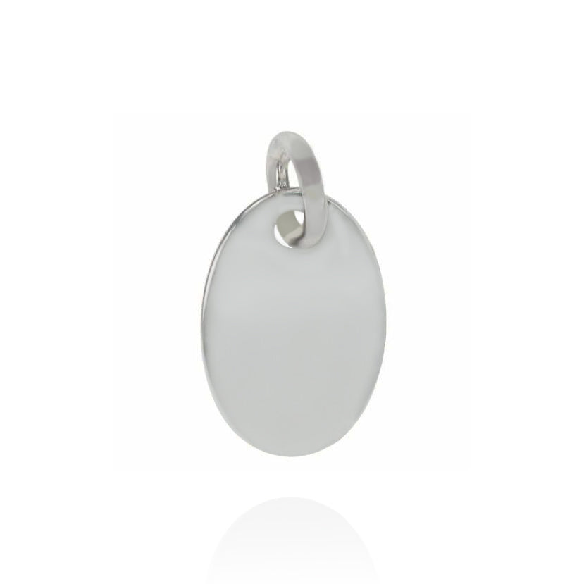 Sterling Silver Engravable Tag Pendant