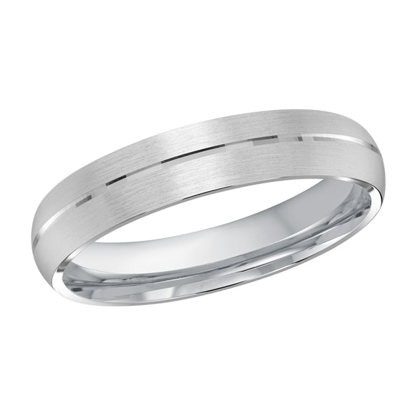 Style 016 Malo Wedding Band Solid Gold White