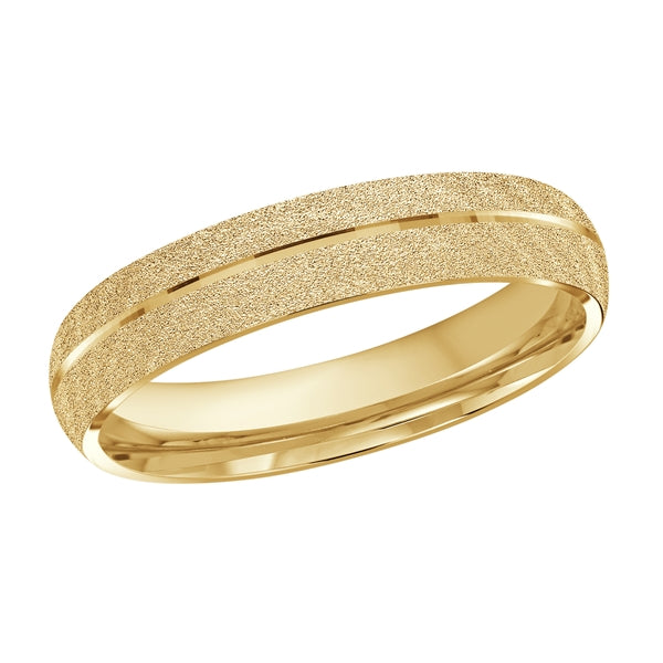 Style 016 Malo Wedding Band Solid Gold Yellow Roll FInish