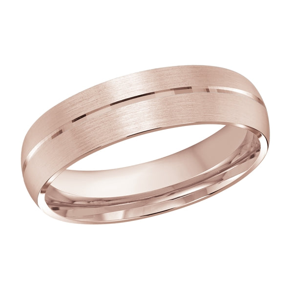 Style 017 Malo Wedding Band Solid Gold Rose