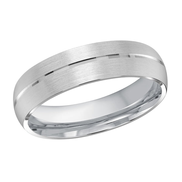 Style 017 Malo Wedding Band Solid Gold White