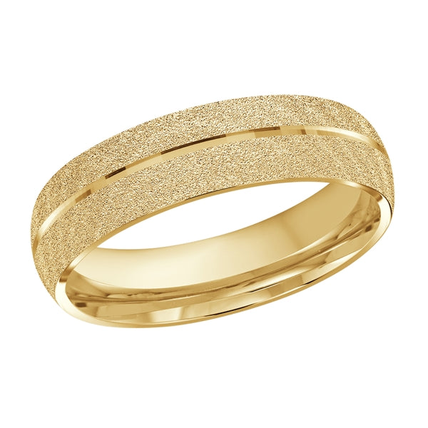 Style 017 Malo Wedding Band Solid Gold Yellow Roll FInish