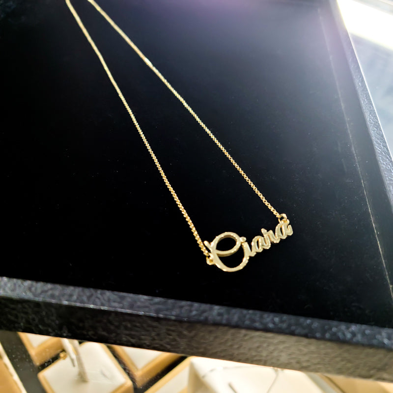 Build Your Name Necklace - Solid Gold