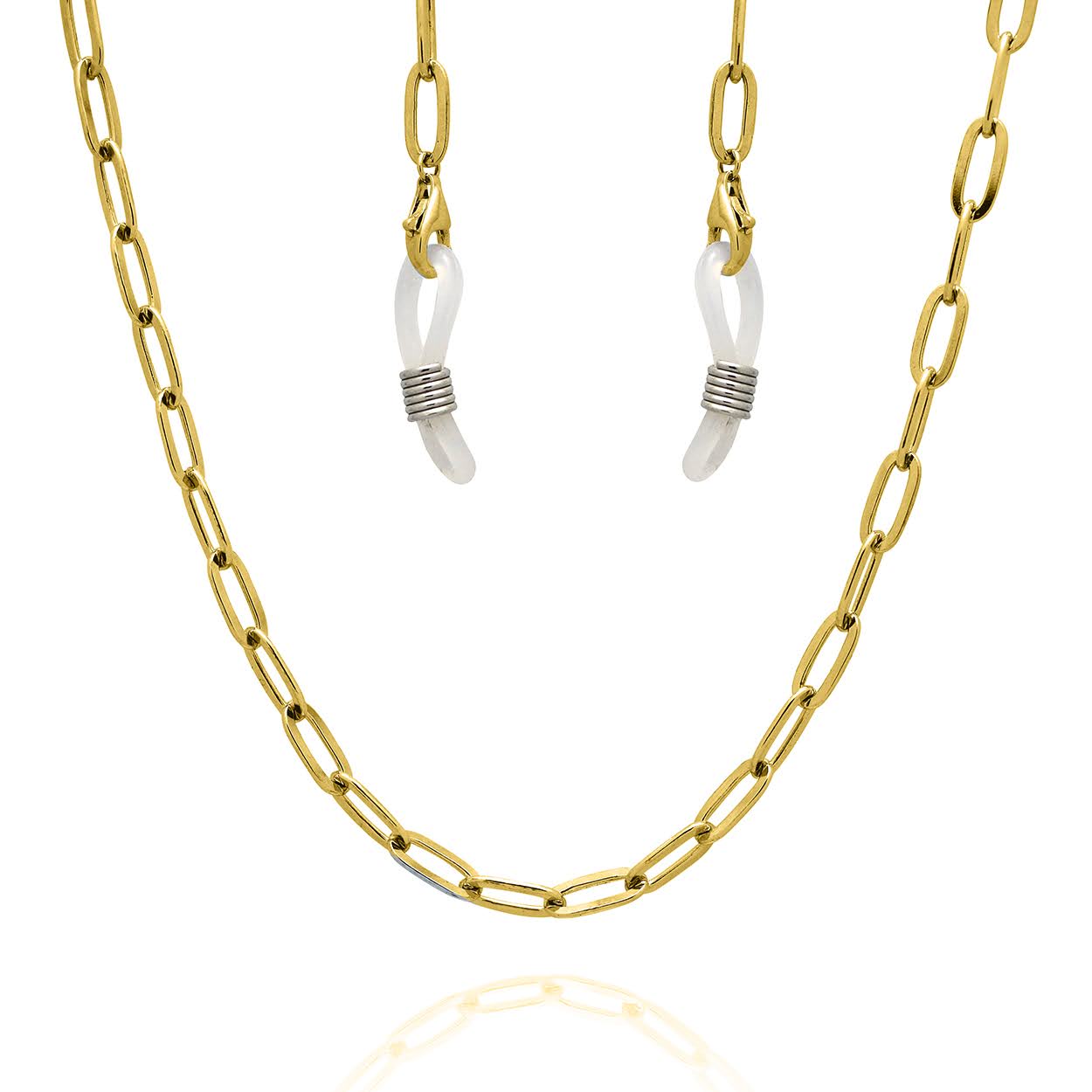 Gold Eye Glasses Paper Clip Chain