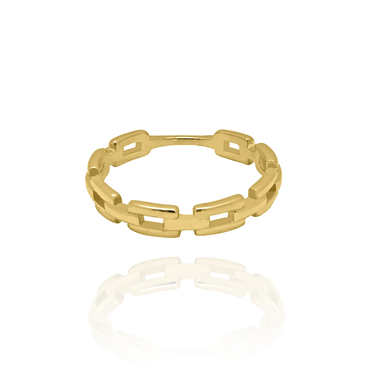 10KT Yellow Gold Links Ring 1