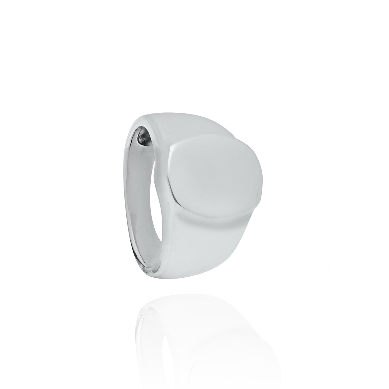 Oval Signet Ring Sterling Silver 2