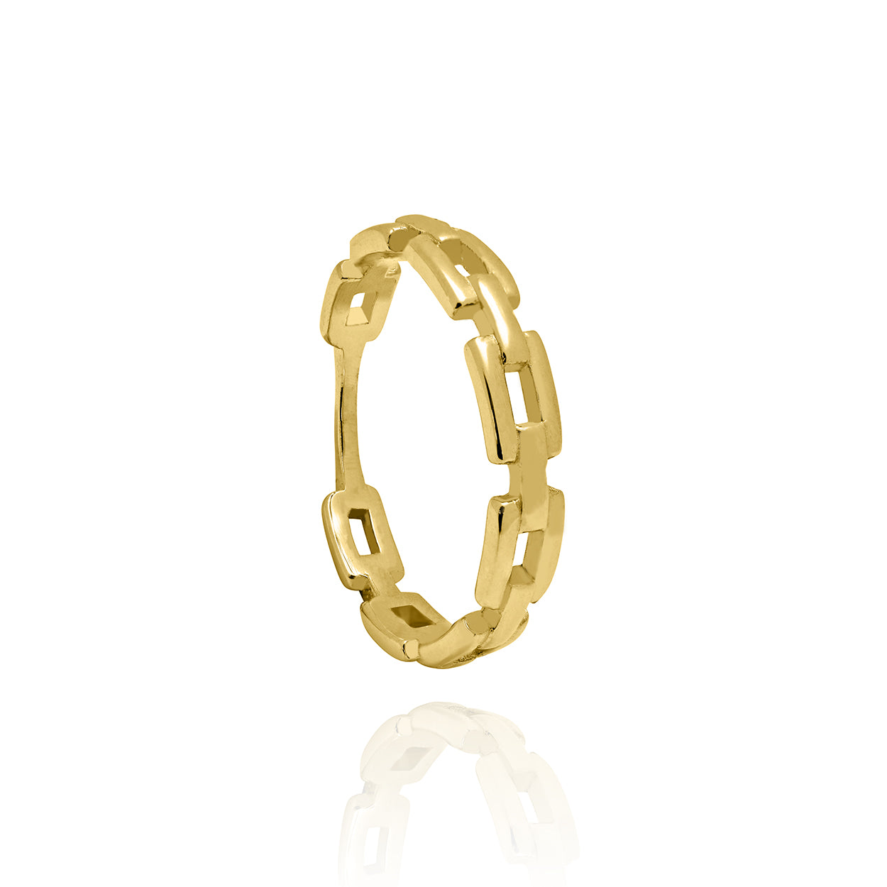10KT Yellow Gold Links Ring 2