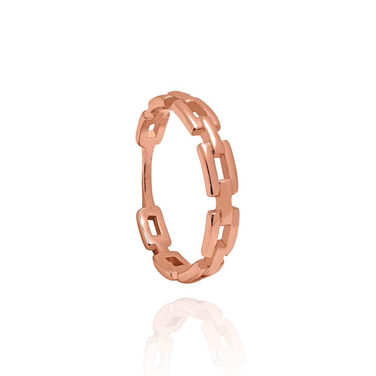 10KT Rose Gold Links Ring 2