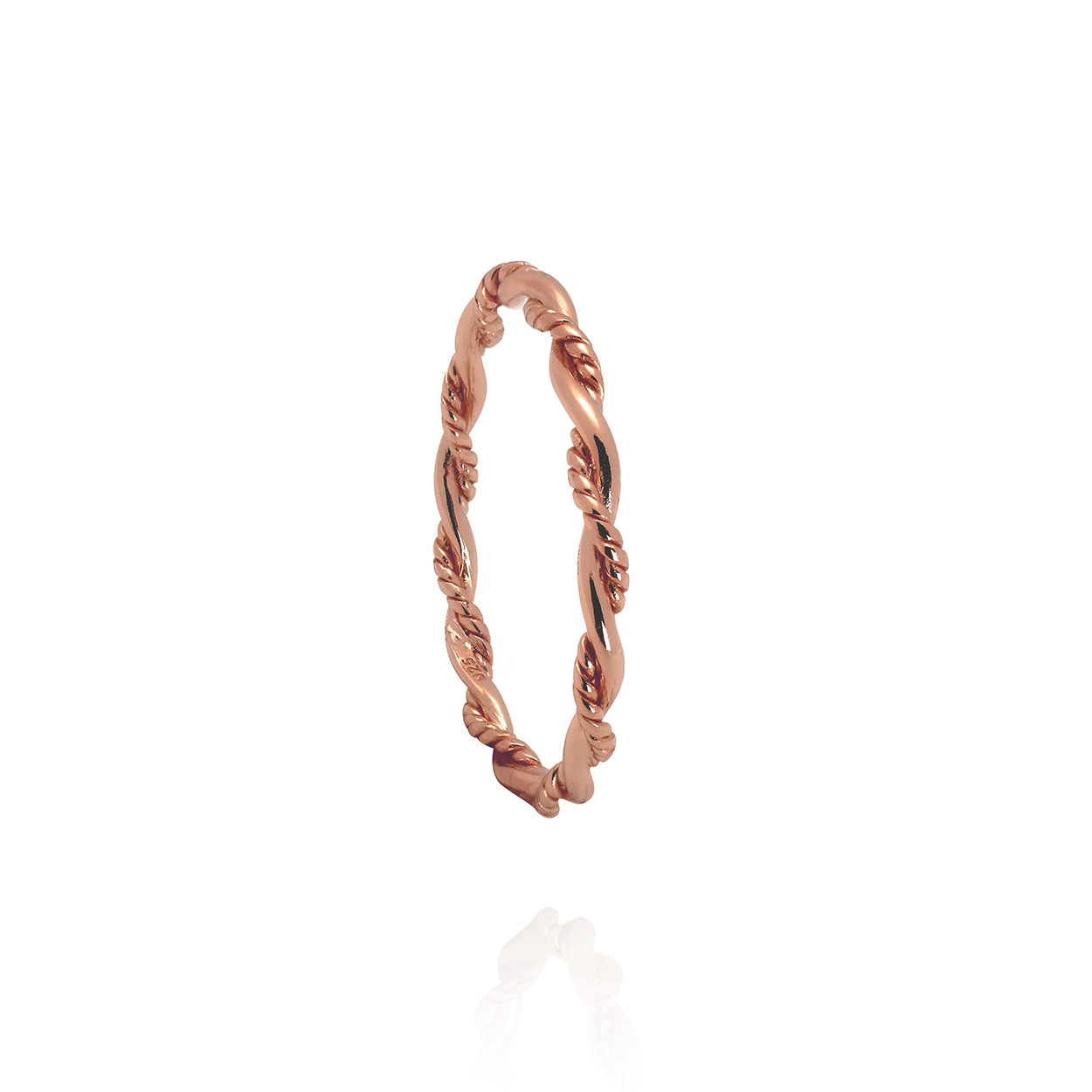 18kt Rose Gold Plated Mesh Swirl Band 2