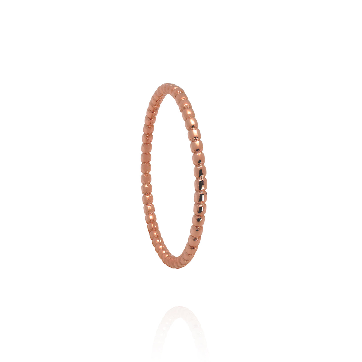 18kt Rose Gold Plated Beaded Style Band