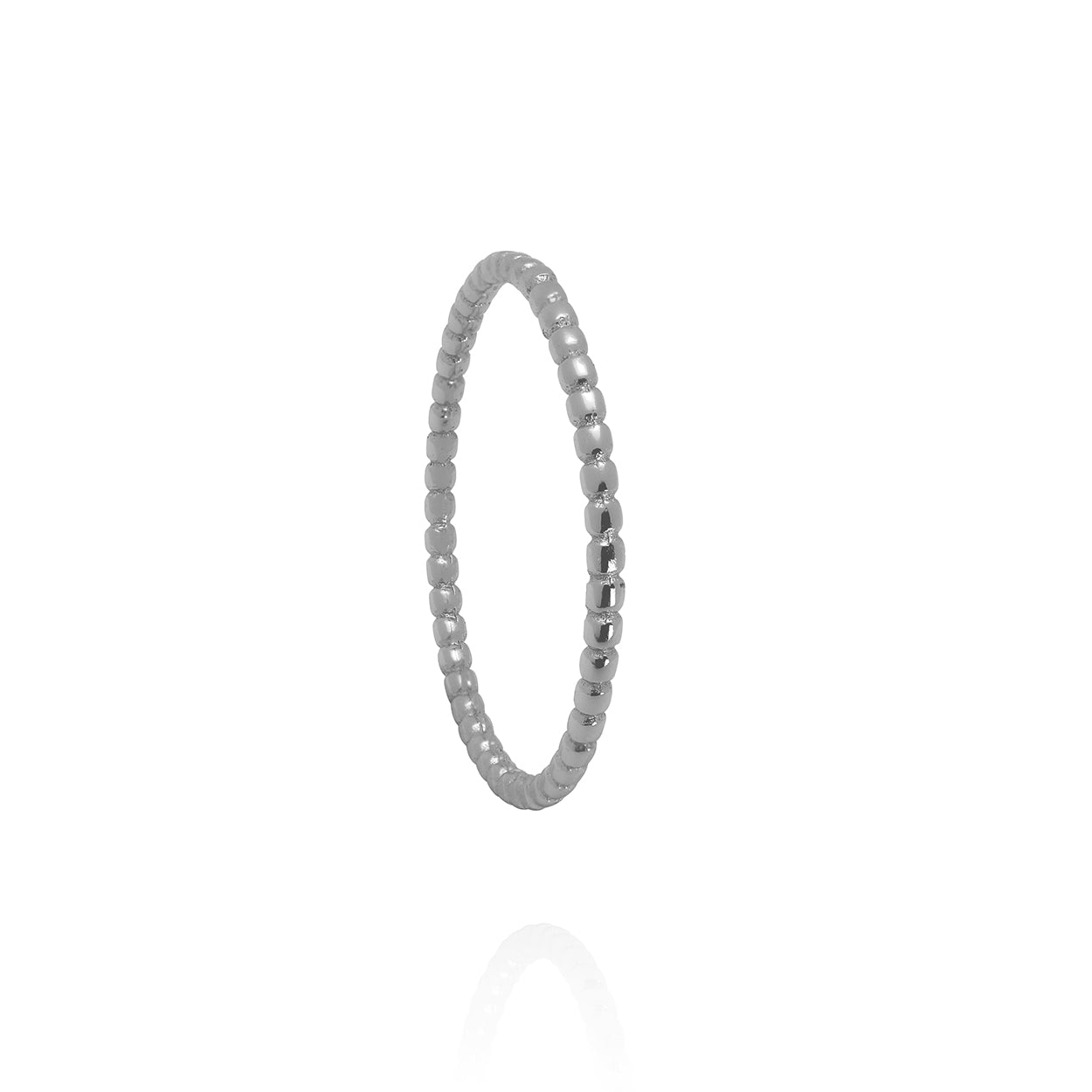 Sterling Silver Beaded Style Band 2