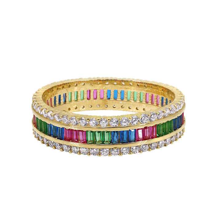 Emerald Cut Bling Ring - 10kt Gold