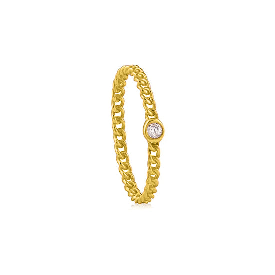 Sterling Silver Cuban style link ring