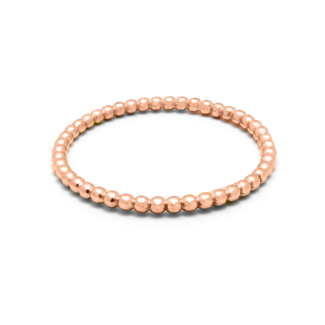 18kt Rose Gold Plated Beaded Style Band
