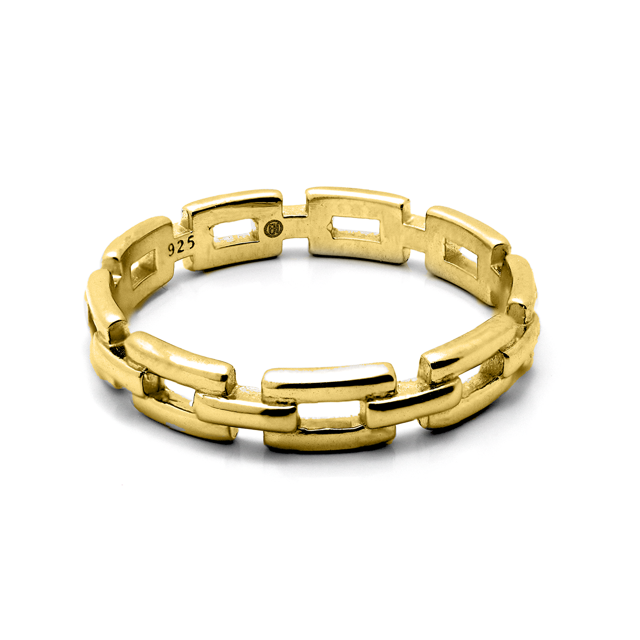 18kt Yellow Gold Plated Link Style Ring
