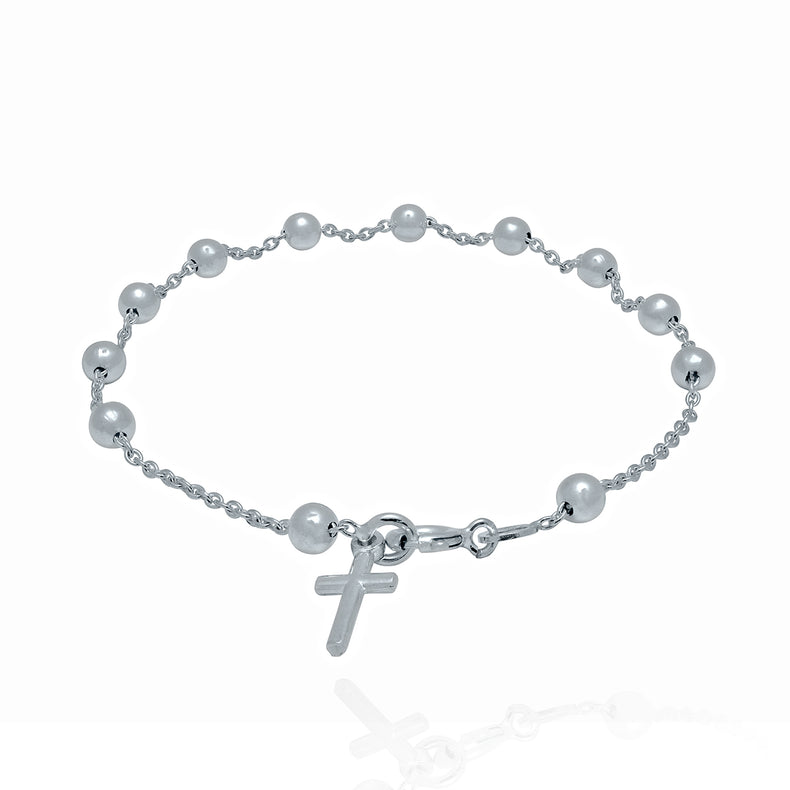 Sterling Silver Rosary Bracelet