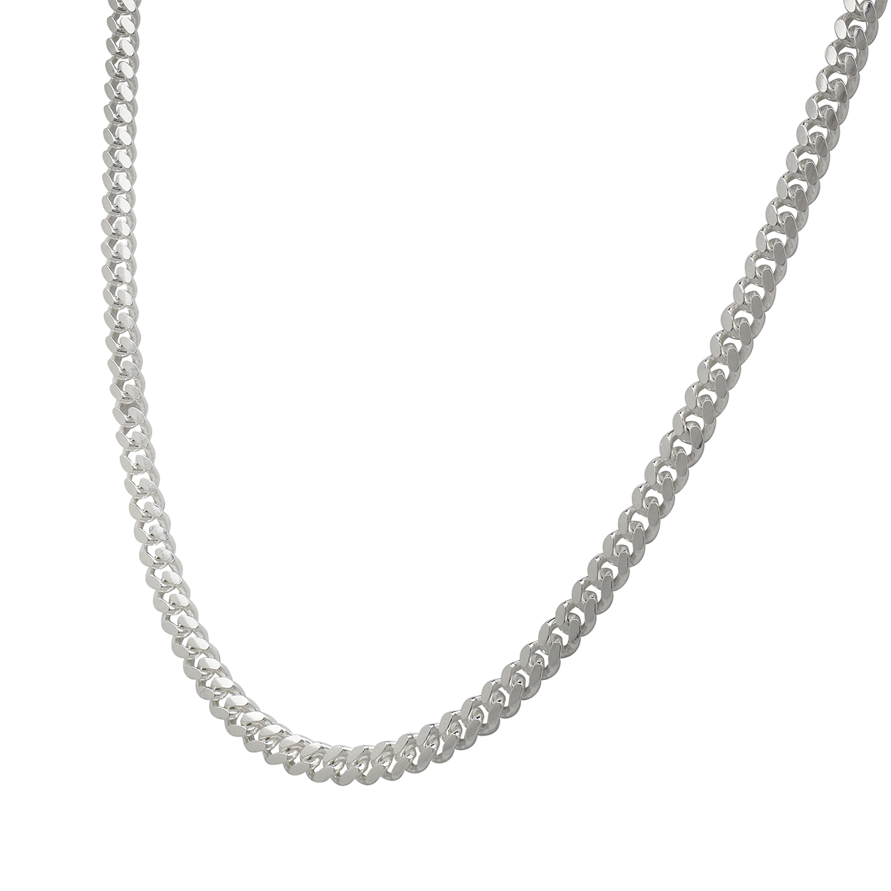 Sterling Silver 925 4mm Width Cuban Style Chain 02