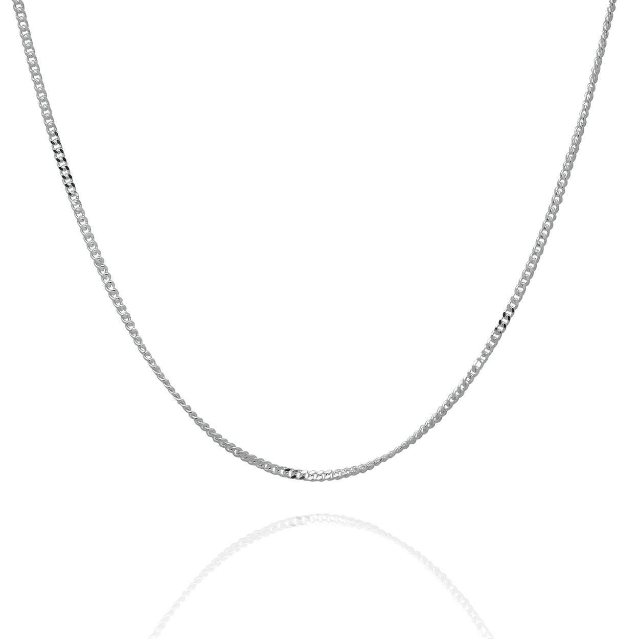 Sterling Silver 1.5mm Width Curb Style Chain