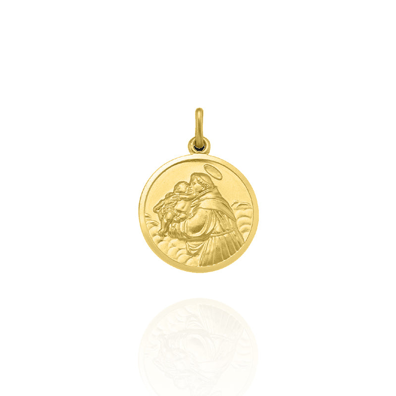 St. Anthony Medallion Large Solid Gold