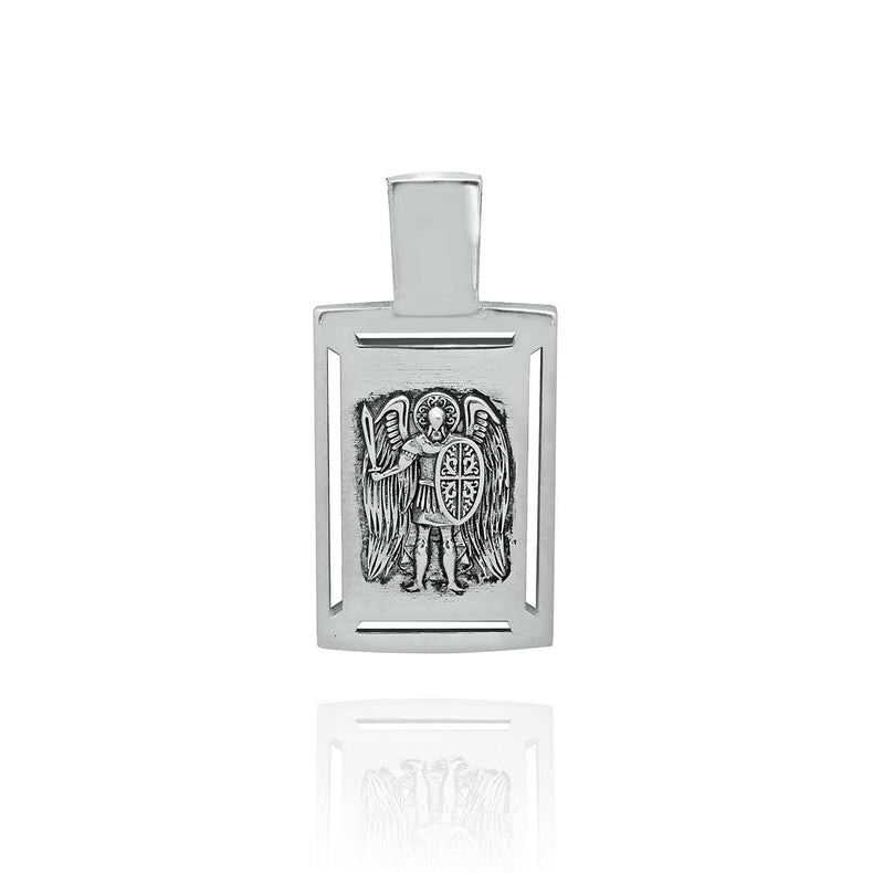 St. Michael the Archangel Medallion Sterling Silver Front