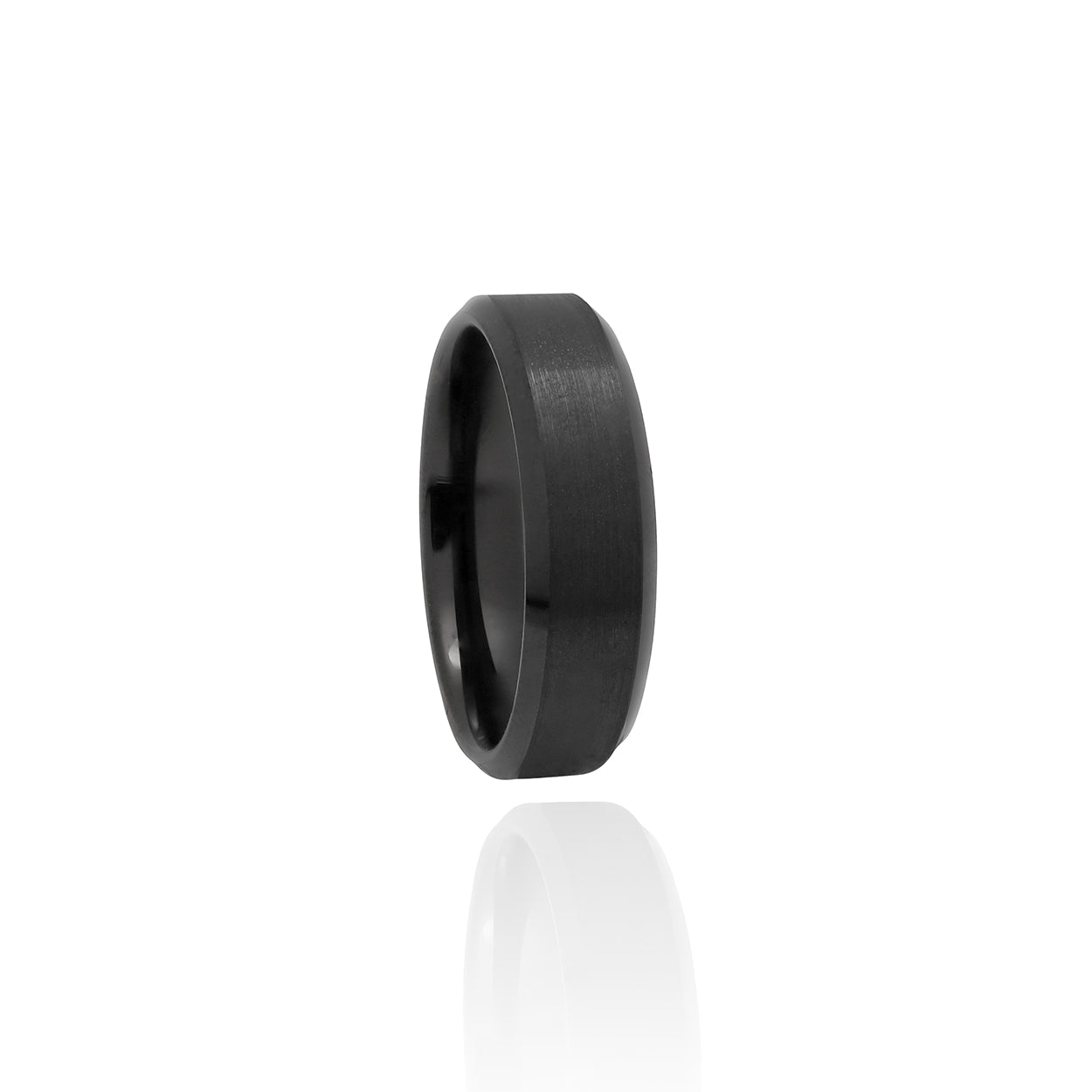 Narrow Satin with Enamel Tungsten Carbide Ring