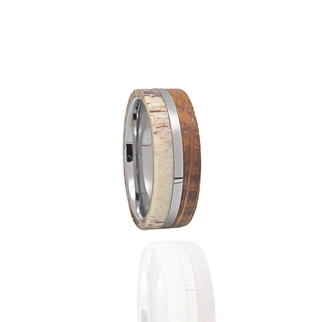 Antler Whiskey Barrel and Tungsten Carbide Ring