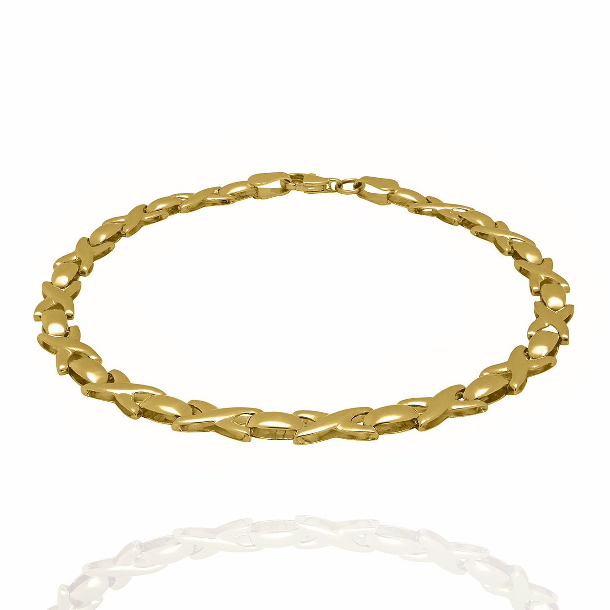 10kt Yellow Gold X-O Bracelet