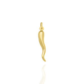 Solid Yellow Gold Peperoncino Pendant Large