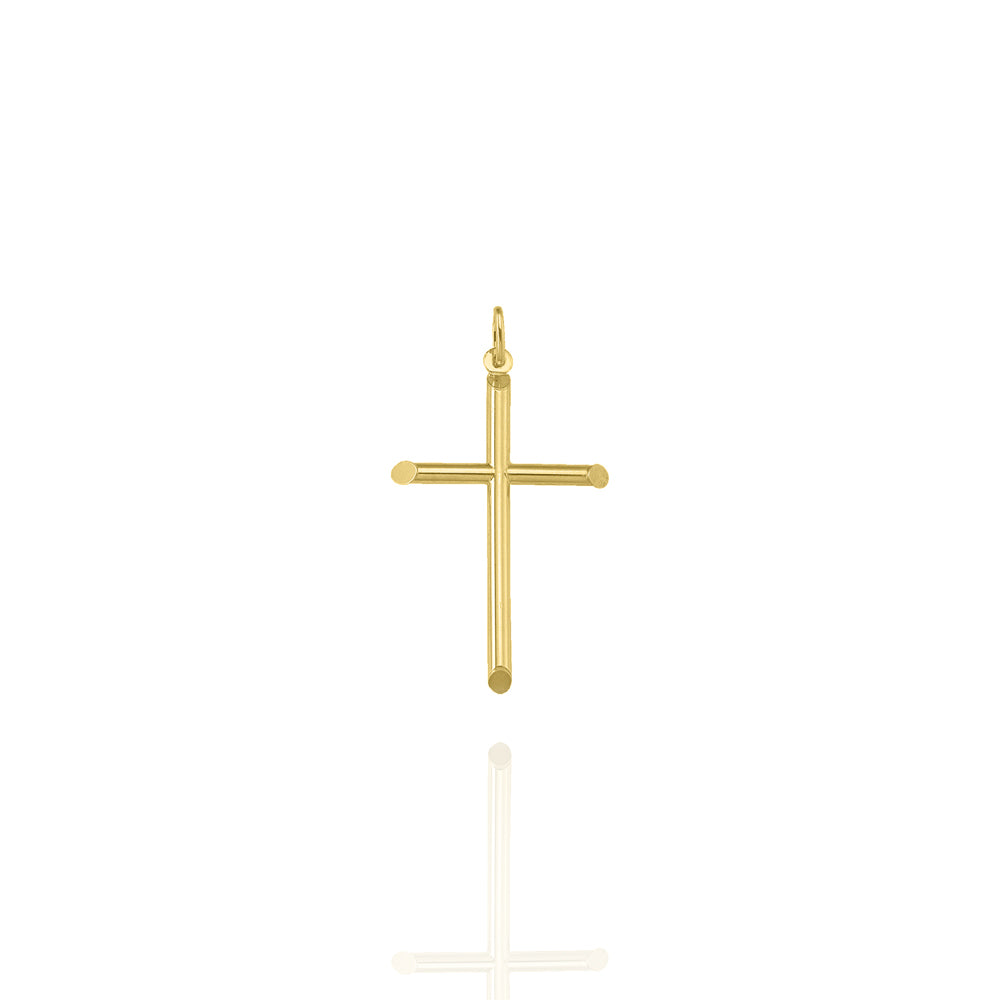 Solid Yellow Gold Cross Small