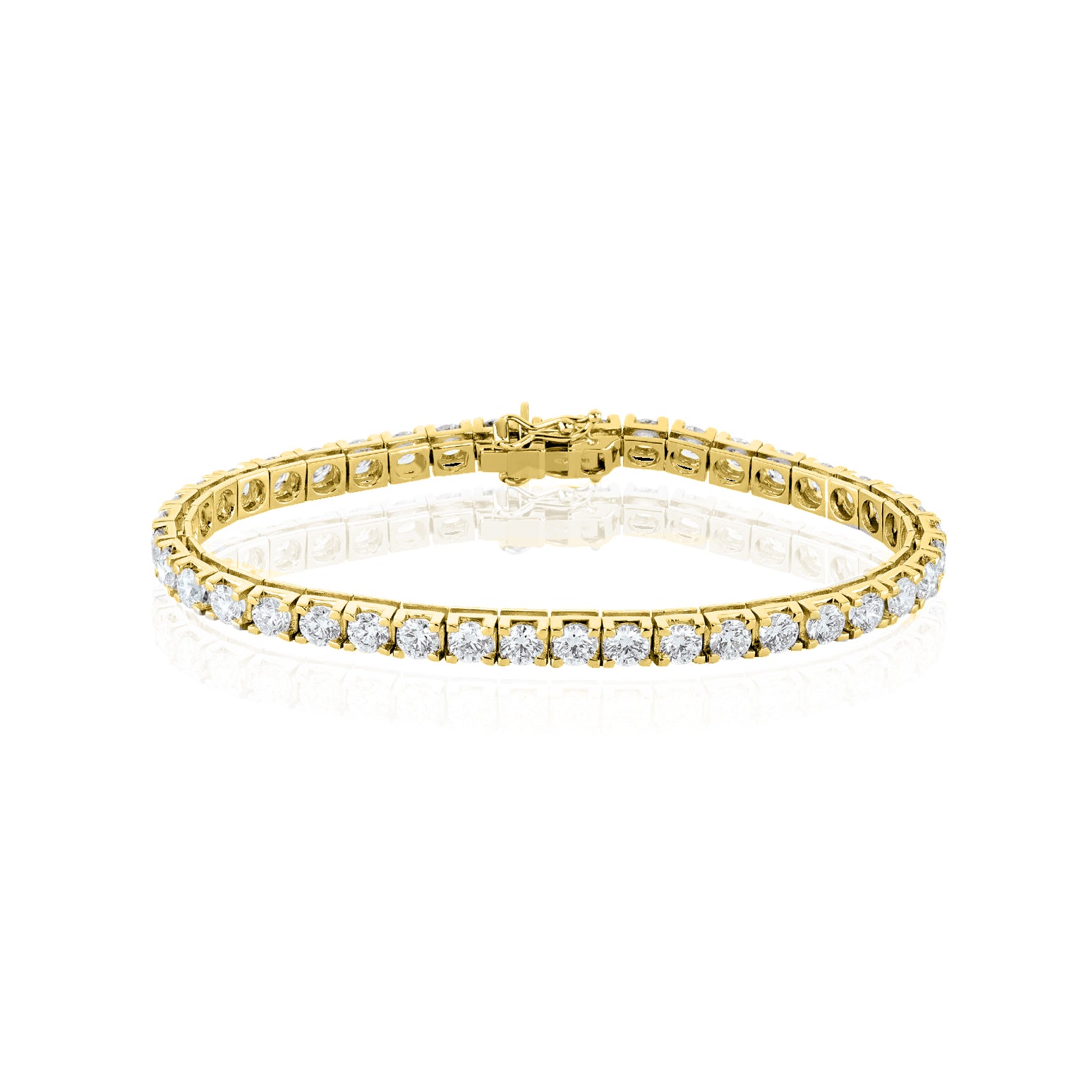 14KT Gold Diamond Tennis Bracelet Yellow